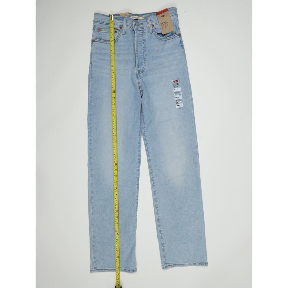 Levi’s Ribcage Straight Ankle Jean 28 X 32 Light Wash High Rise 90’s Classic NWT - Picture 10 of 16
